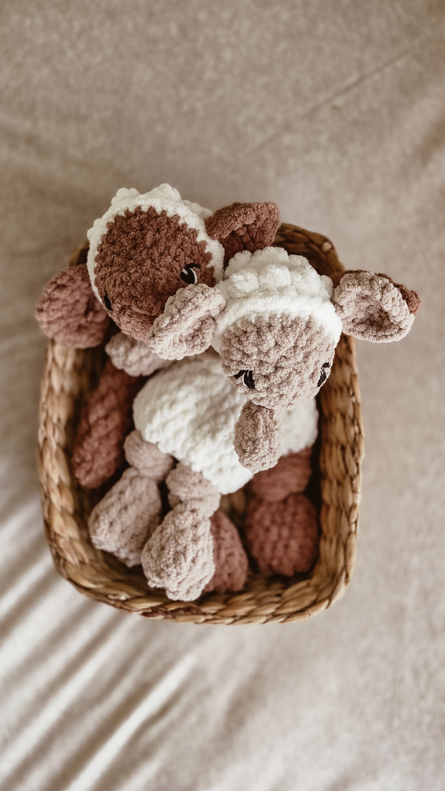Handmade Crochet Luna Lamb Knotted Lovey – Small