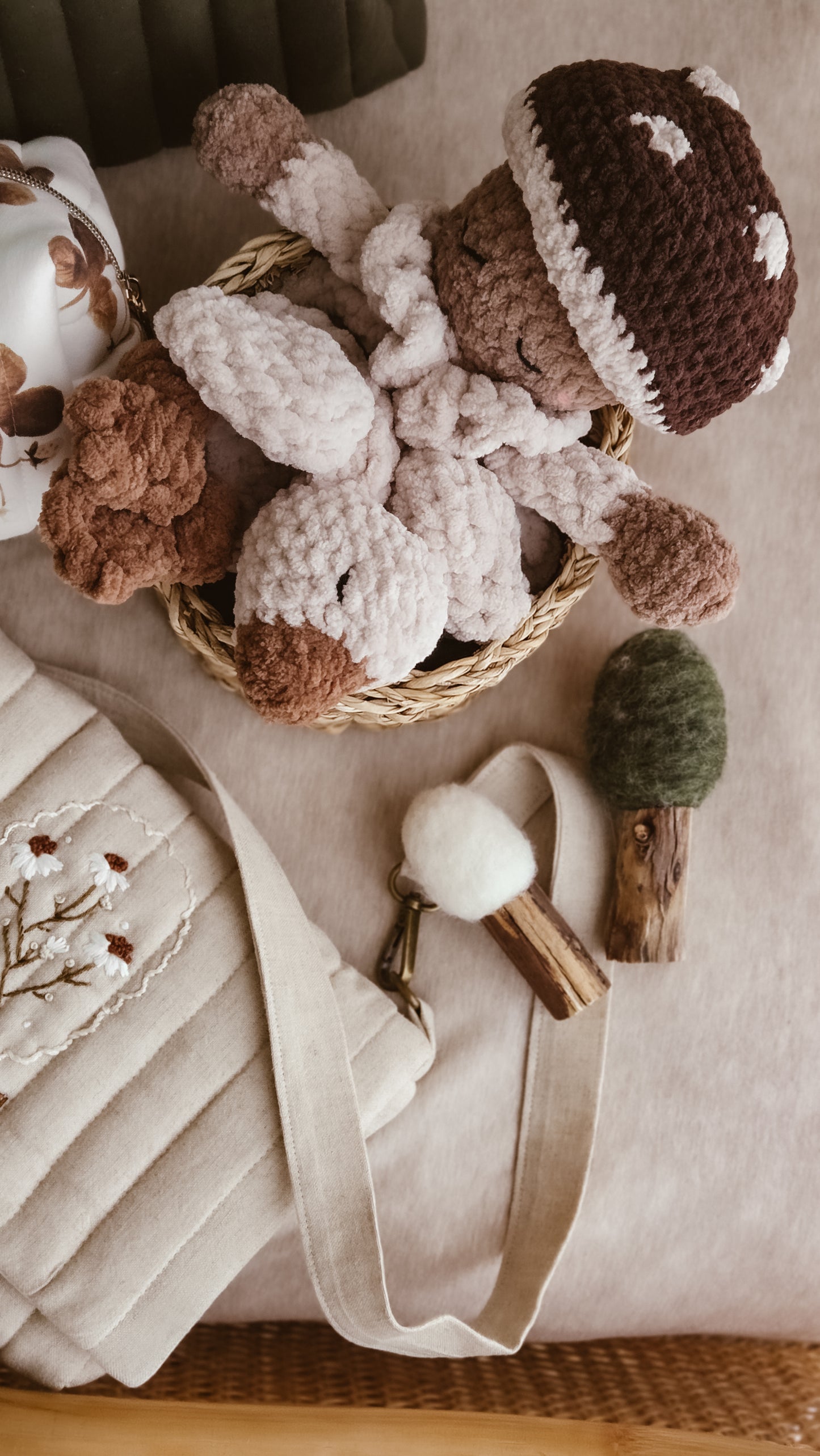 Handmade Crochet mushroom doll | Plushie | Winter Forest Collection
