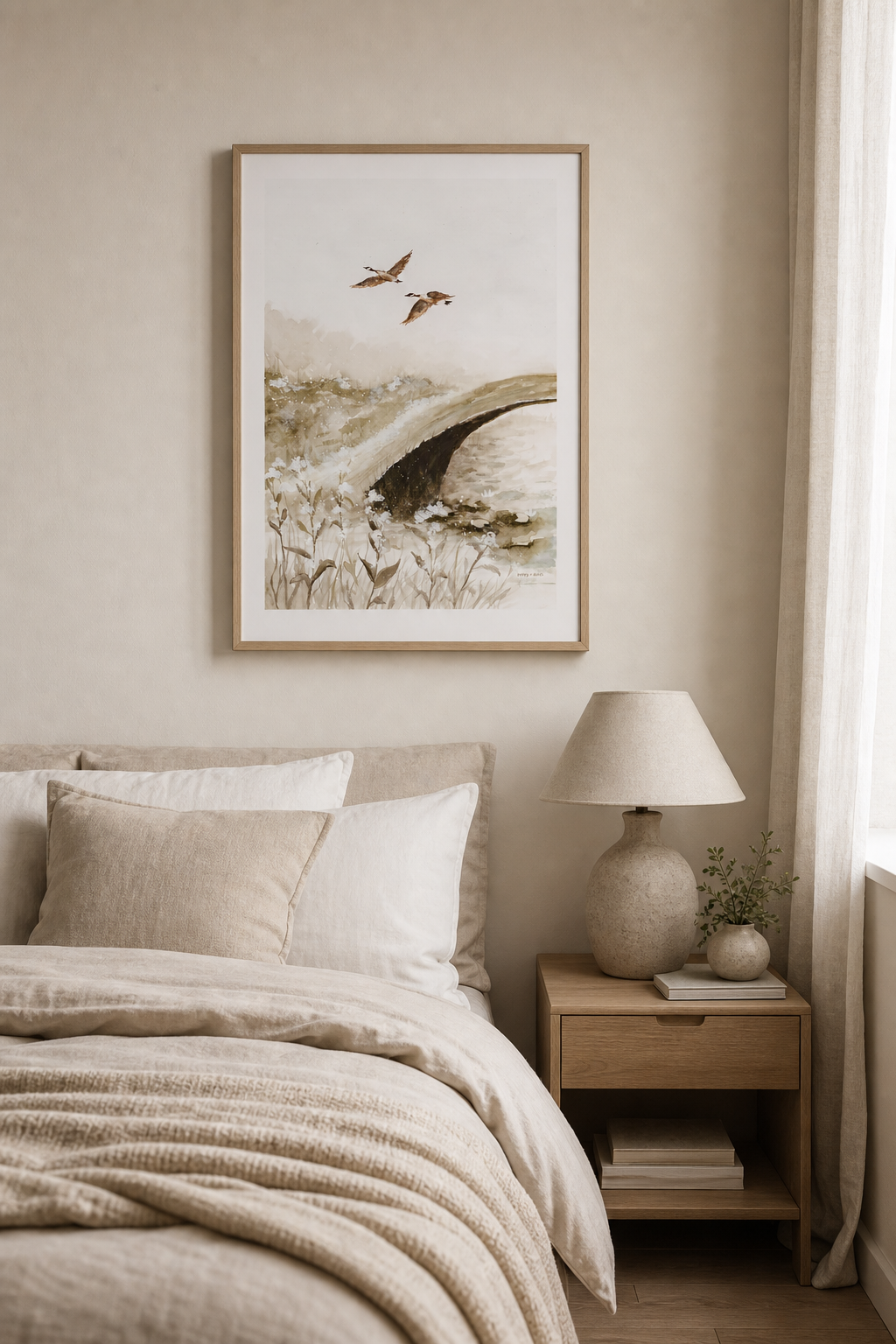 Digital Print | Canadian Geese | Watercolor | Winter Forest Collection