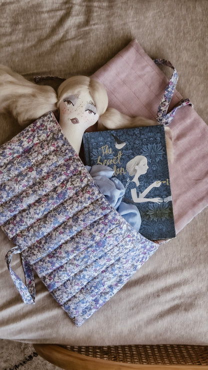 Silly Goose Quilted Book Sleeve – Floral Book Bag