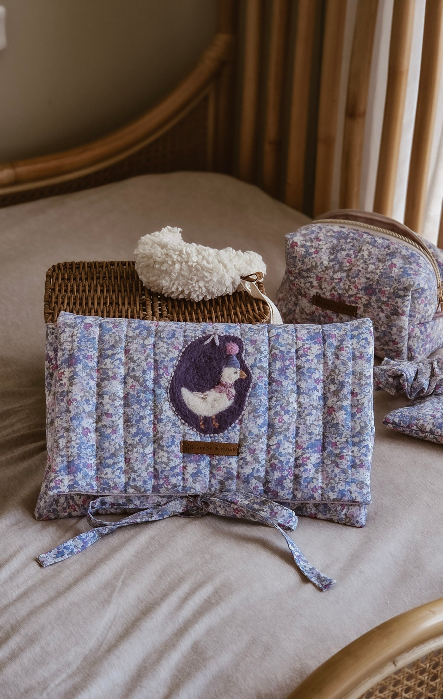 Silly Goose Quilted Book Sleeve – Floral Book Bag