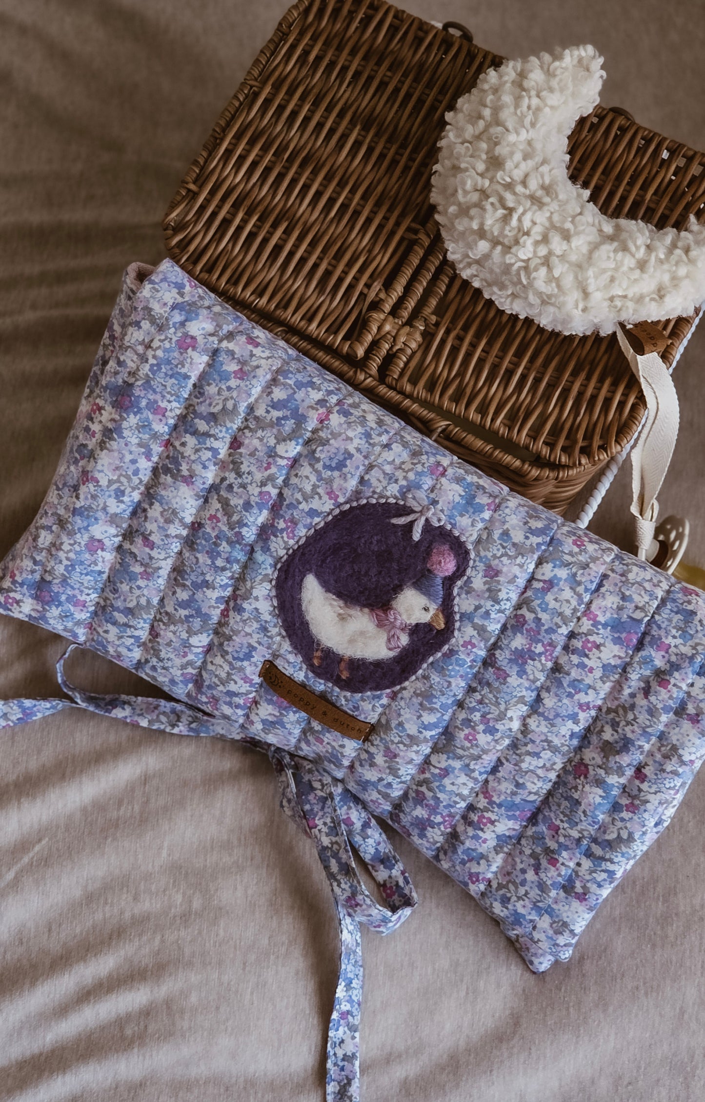 Silly Goose Quilted Book Sleeve – Floral Book Bag