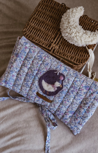 Silly Goose Quilted Book Sleeve – Floral Book Bag