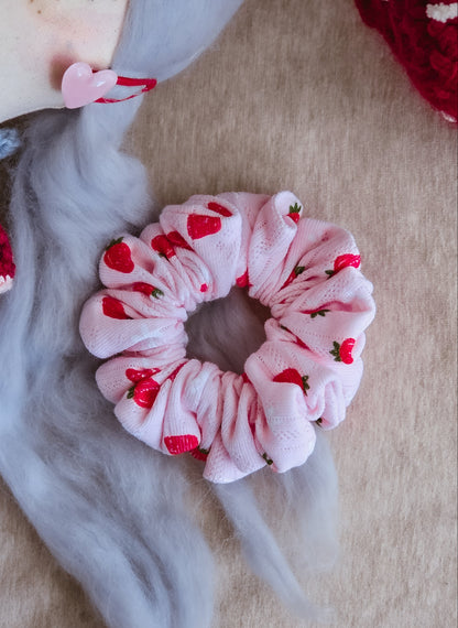 Medium Handmade Scrunchie – Forest Harvest Collection - Pink berry