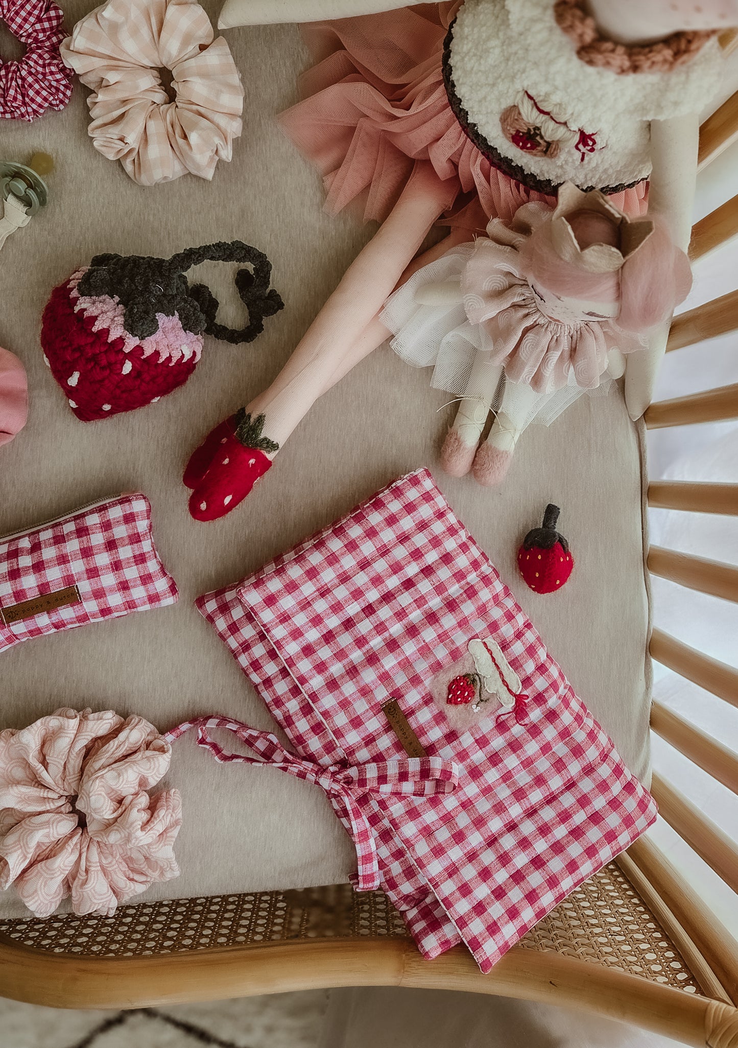 Strawberry Jam Quilted Book Sleeve