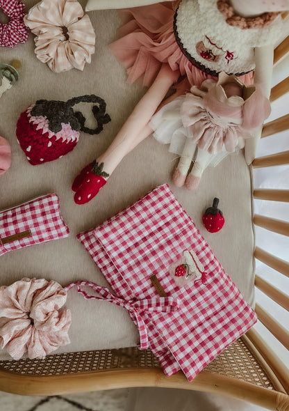 Strawberry Jam Quilted Book Sleeve