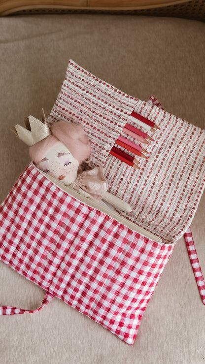 Strawberry Jam Quilted Book Sleeve
