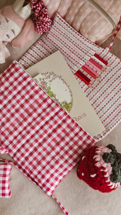 Strawberry Jam Quilted Book Sleeve