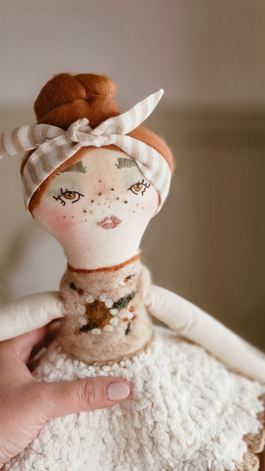 Hazel Handmade Cloth Doll – 47cm Heirloom Soft Toy