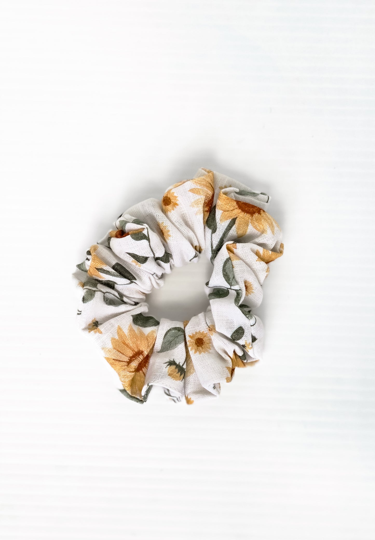 Medium Handmade Scrunchie – Forest Harvest Collection - Sunflower