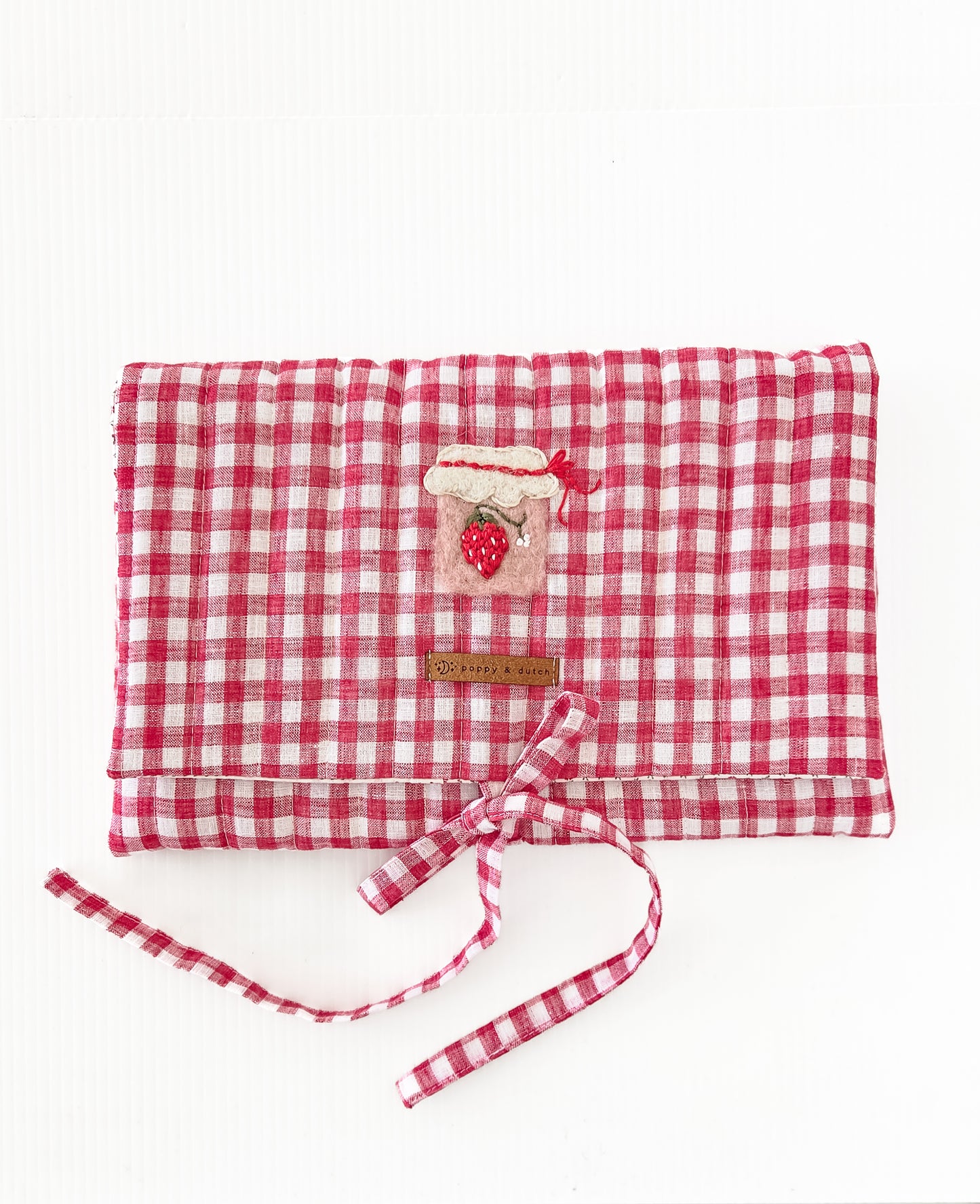 Strawberry Jam Quilted Book Sleeve