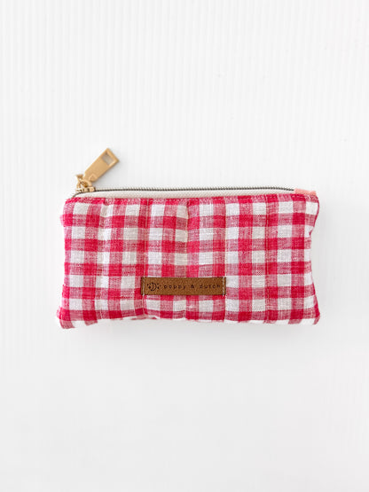Strawberry Jam Quilted Zipper Pouch | Coin & Treasure Purse