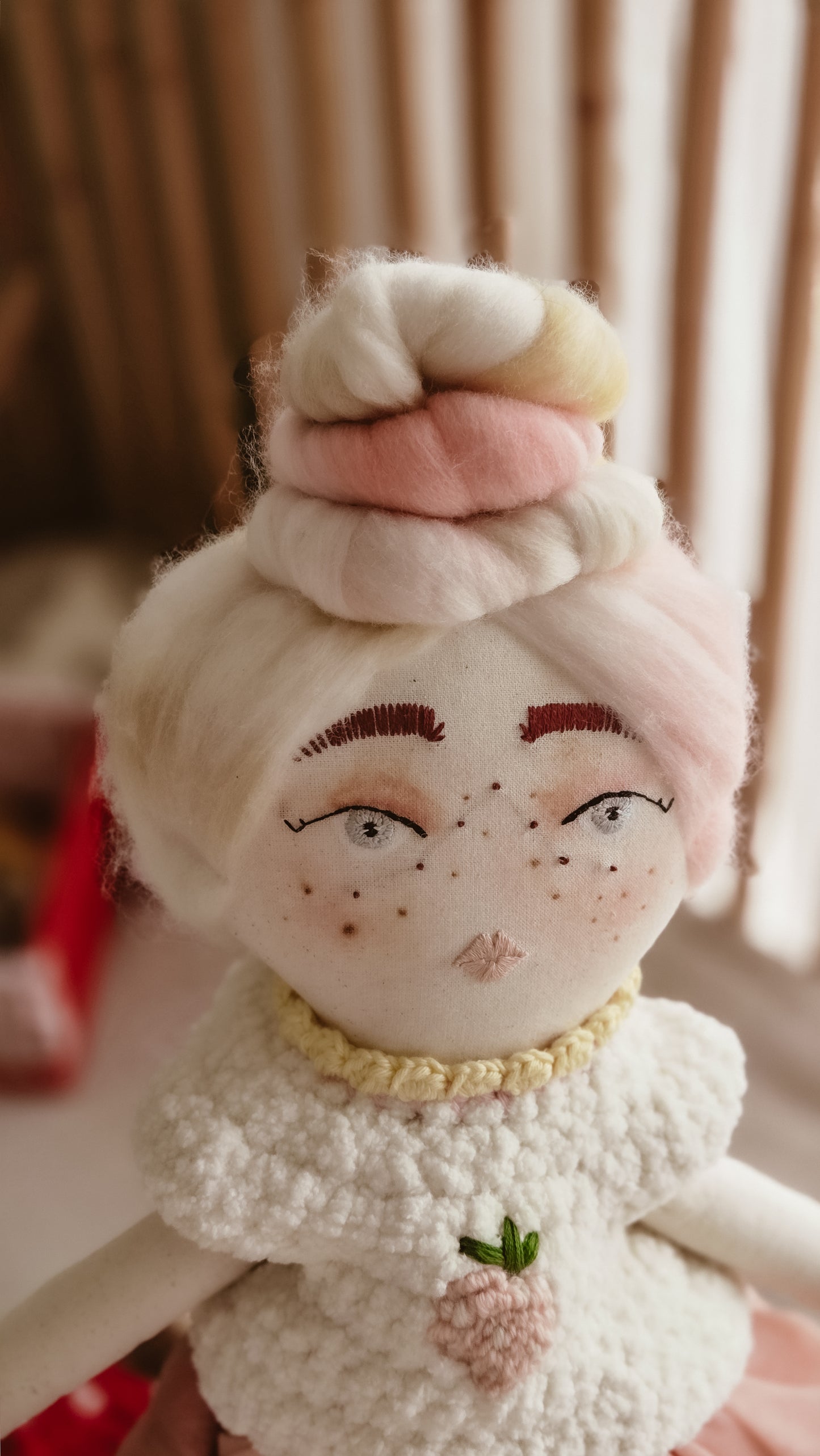 Blossom Handmade Cloth Doll – 66cm Heirloom Soft Toy