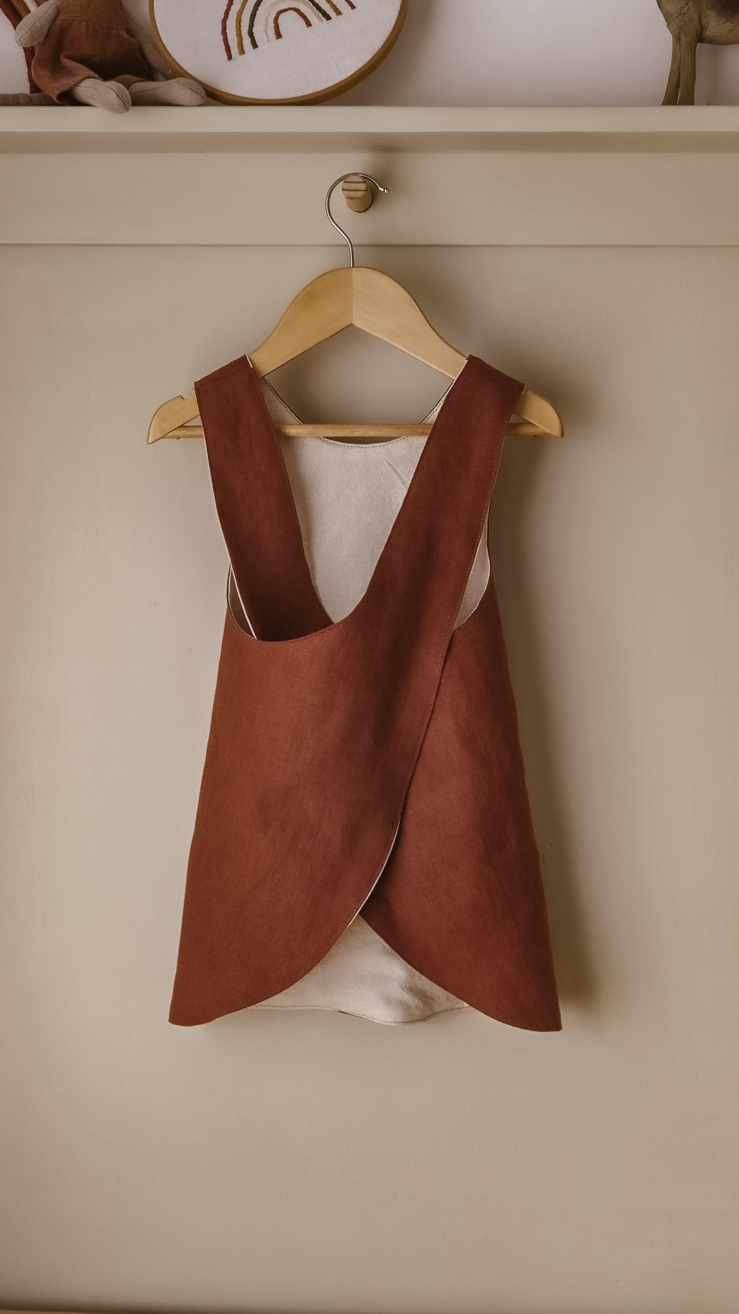 Autumn Meadow Linen Childs Apron | Size 1-2 Years