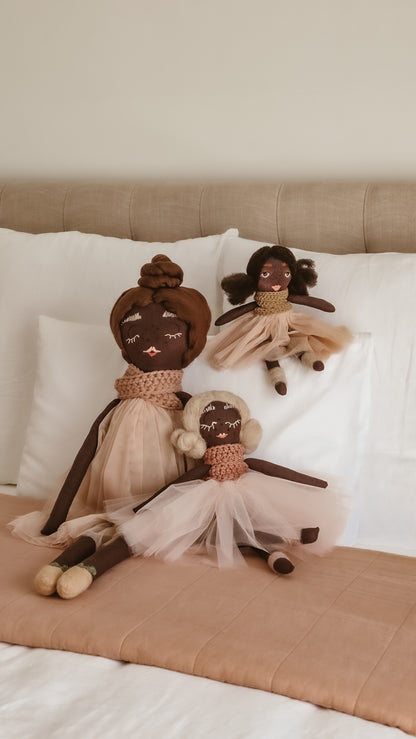 Maplepeach Handmade Cloth Doll – XL 80cm Heirloom Soft Toy | Peaches + Cream Collection