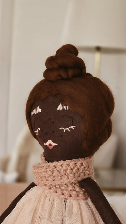 Maplepeach Handmade Cloth Doll – XL 80cm Heirloom Soft Toy | Peaches + Cream Collection