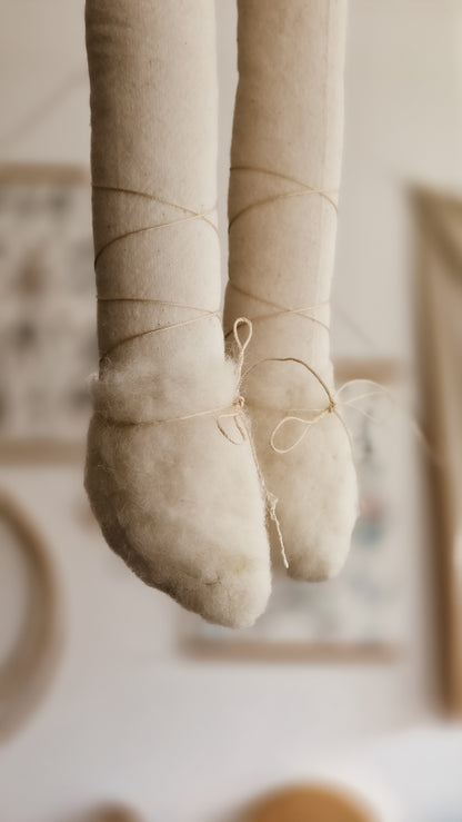 Honeypeach Handmade Cloth Doll – XL 80cm Heirloom Soft Toy | Peaches + Cream Collection