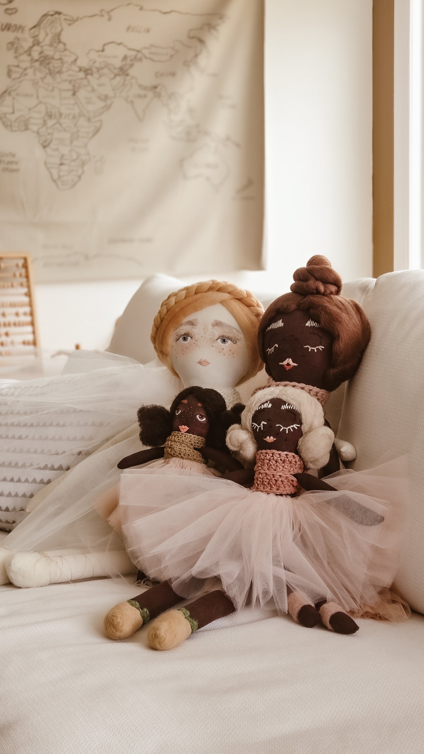 Maplepeach Handmade Cloth Doll – XL 80cm Heirloom Soft Toy | Peaches + Cream Collection