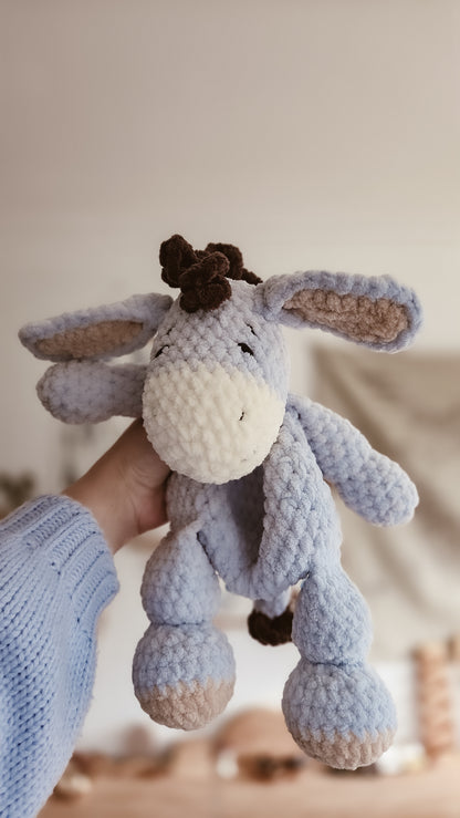 Handmade Crochet Donkey character | Plushie | Pastel Collection