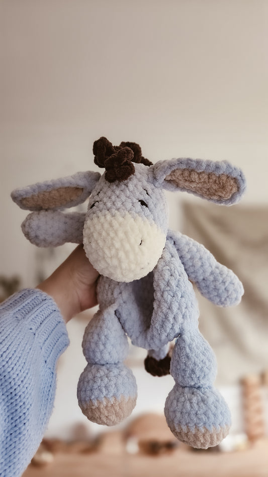 Handmade Crochet Donkey character | Plushie | Pastel Collection
