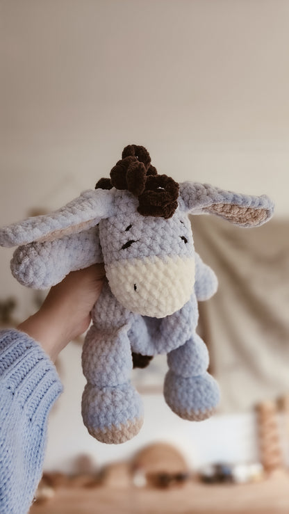 Handmade Crochet Donkey character | Plushie | Pastel Collection