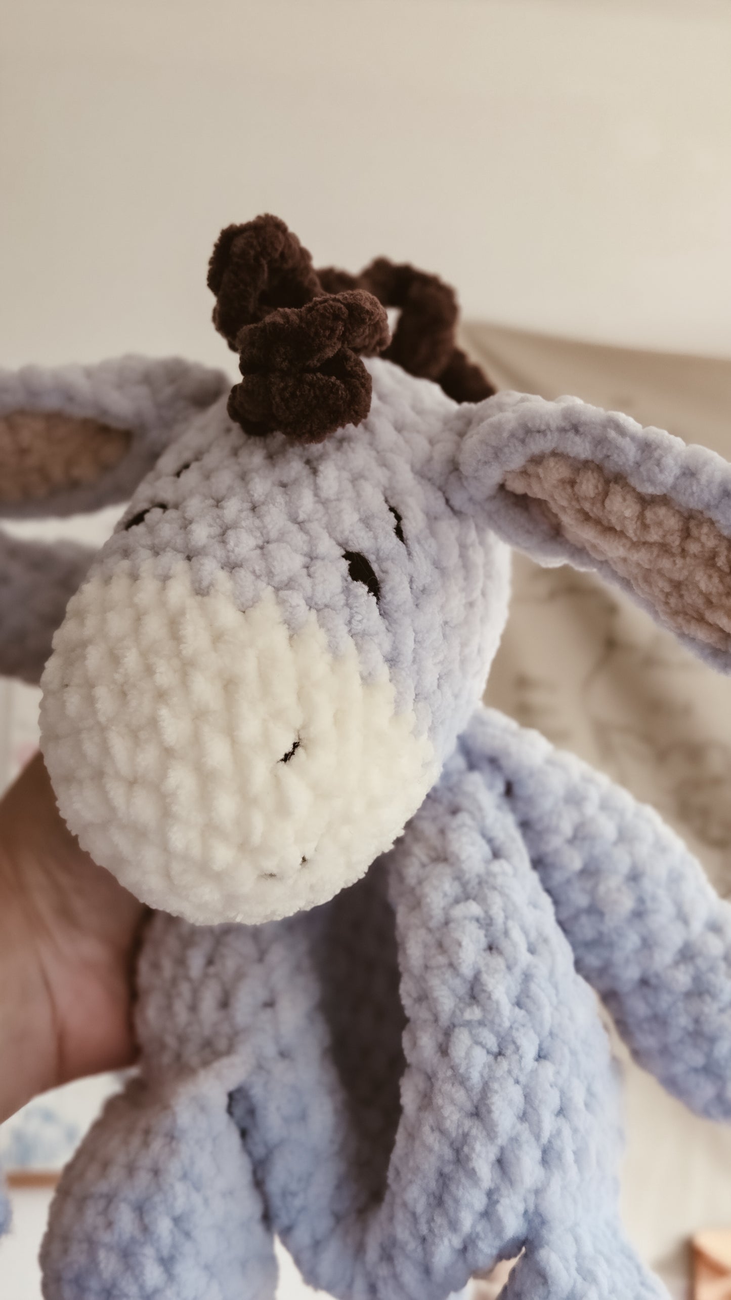 Handmade Crochet Donkey character | Plushie | Pastel Collection