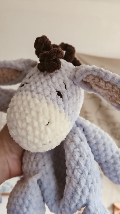 Handmade Crochet Donkey character | Plushie | Pastel Collection