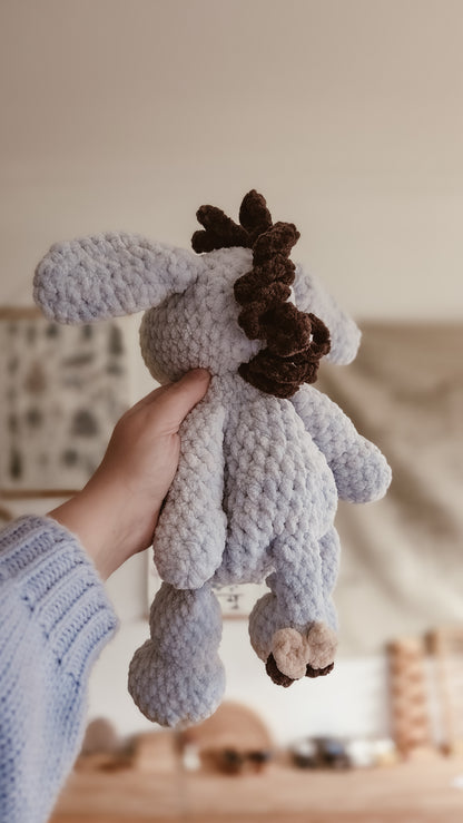 Handmade Crochet Donkey character | Plushie | Pastel Collection