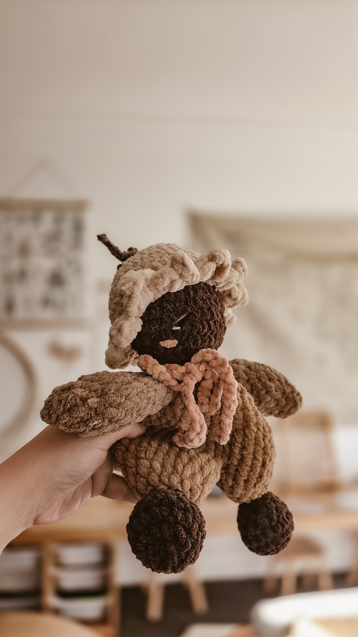Handmade Crochet flower doll | Plushie | Winter Forest Collection