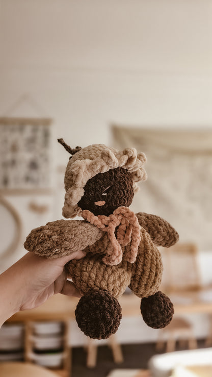 Handmade Crochet flower doll | Plushie | Winter Forest Collection