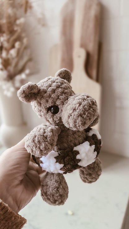 Sunny the Seaside Hippo - Crochet plushie | Coffee & Cream Collection