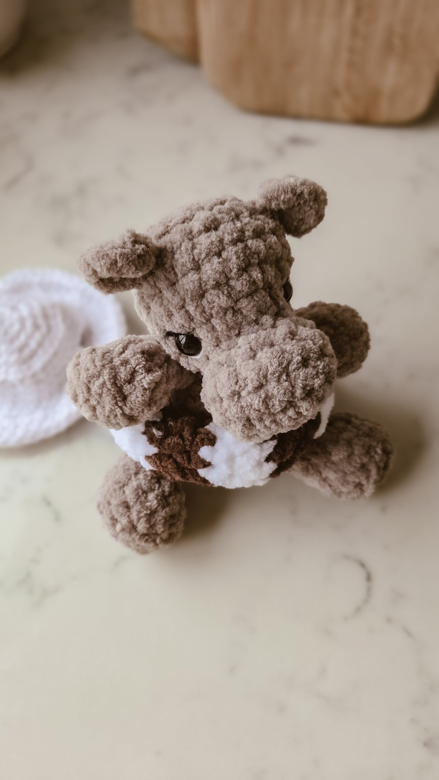 Sunny the Seaside Hippo - Crochet plushie | Coffee & Cream Collection