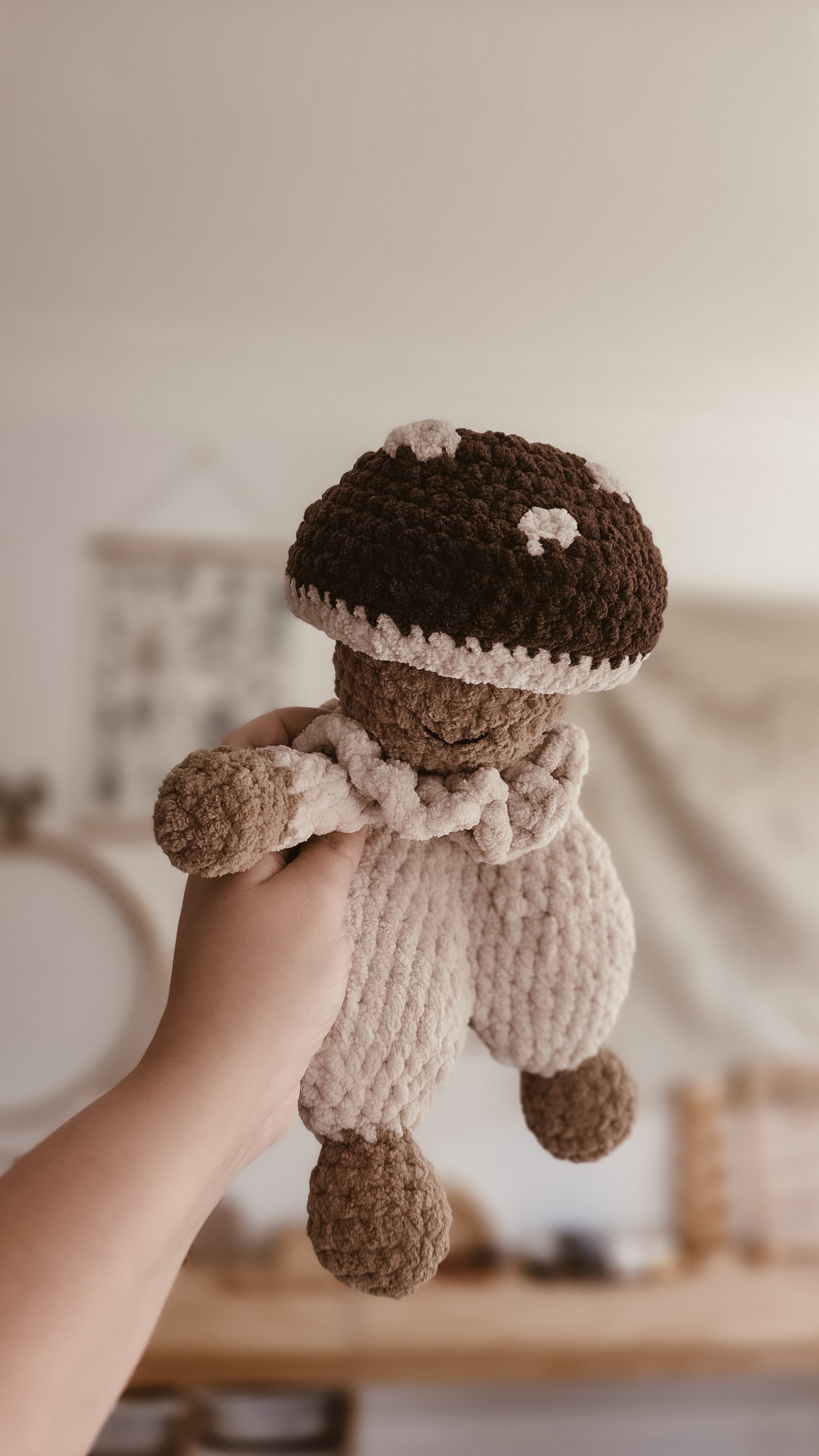 Handmade Crochet mushroom doll | Plushie | Winter Forest Collection