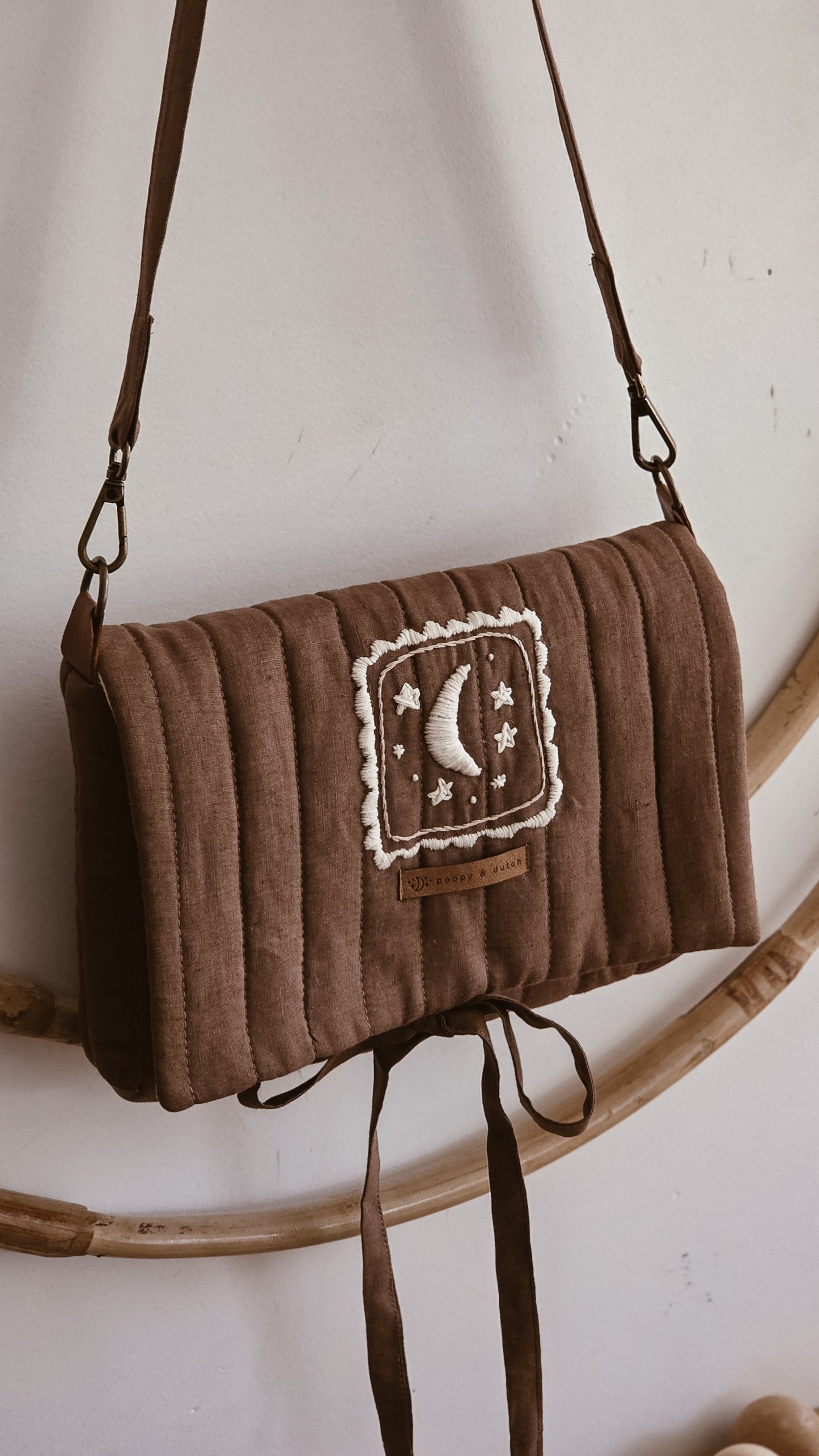 Moon Little girls Church handbag | Coffee & Cream Collection
