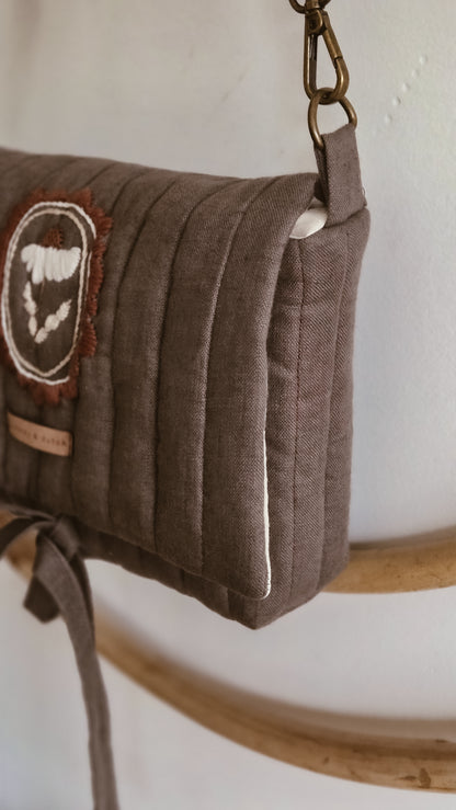Flower Little girls Church handbag | Coffee & Cream Collection