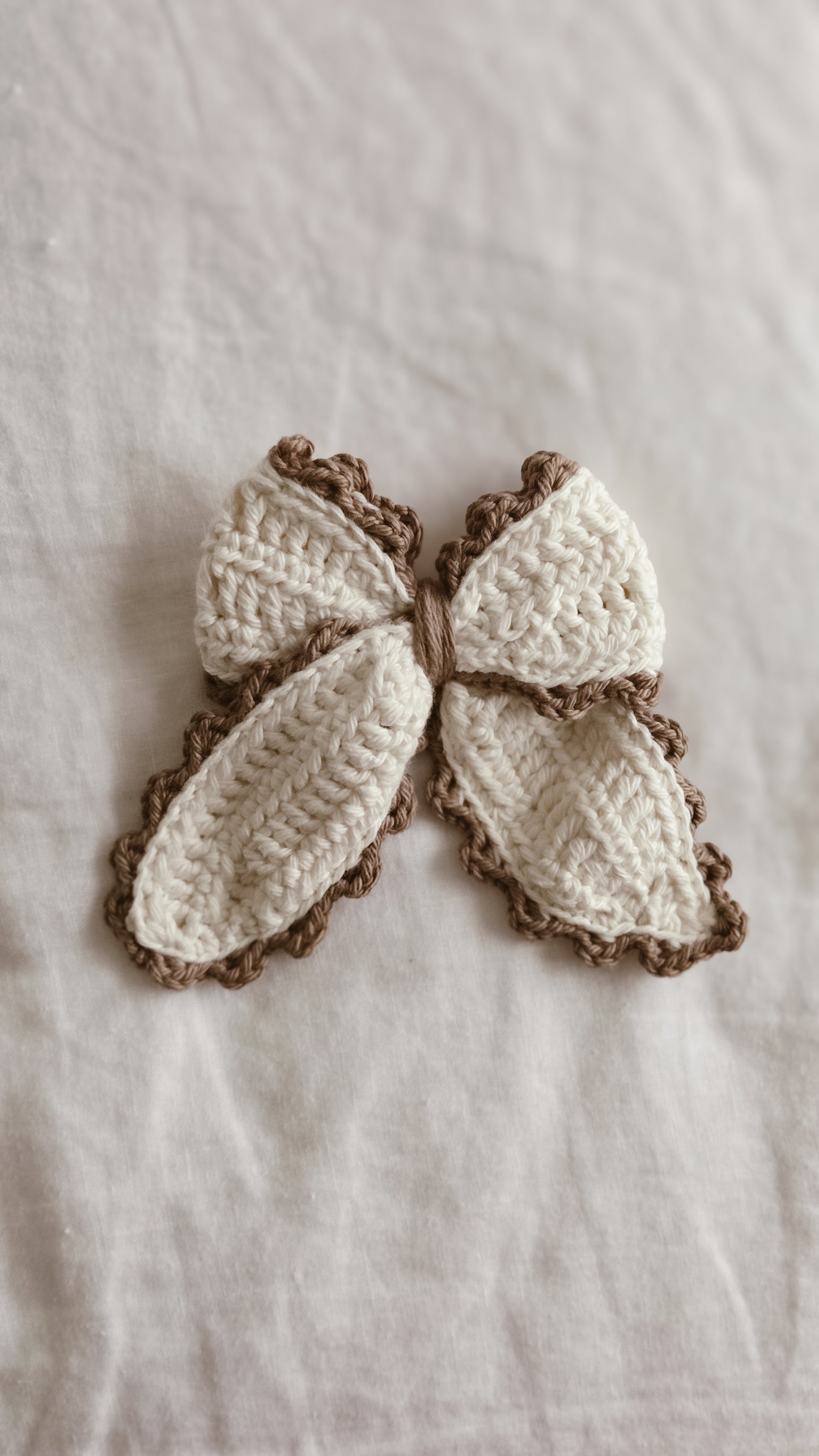 Handmade Crochet Hair bow clip | Large | Winter Forest Collection