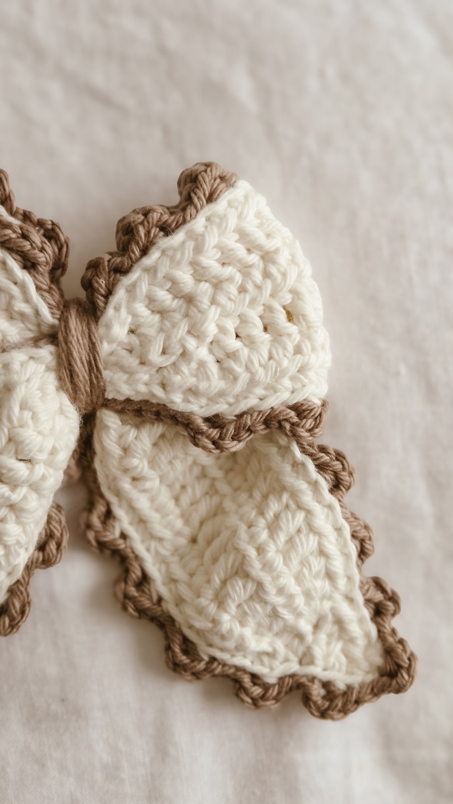 Handmade Crochet Hair bow clip | Large | Winter Forest Collection