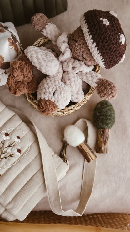 Handmade Crochet mushroom doll | Plushie | Winter Forest Collection