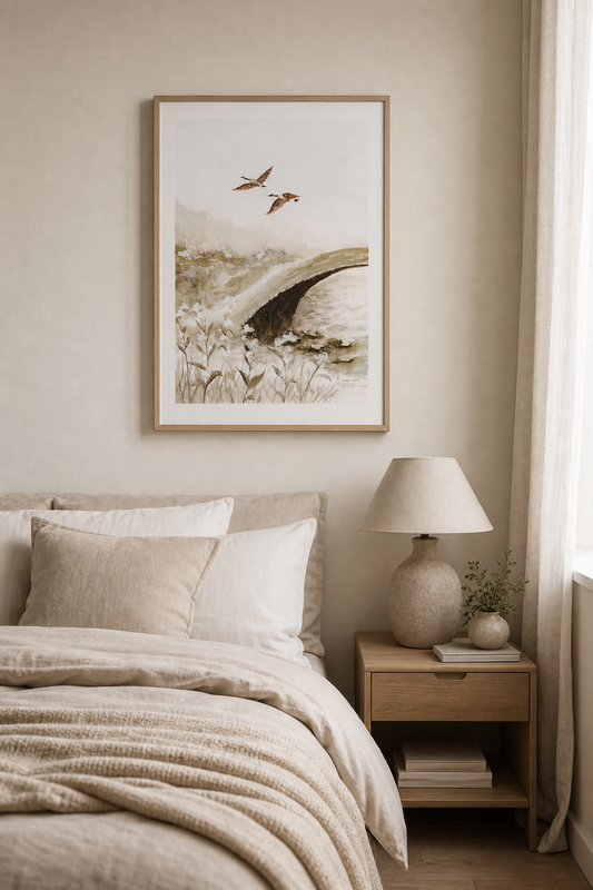 Digital Print | Canadian Geese |  Watercolor | Winter Forest Collection