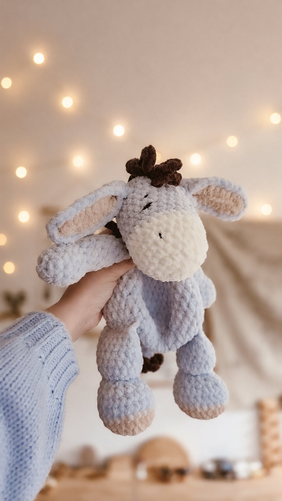 Handmade Crochet Donkey character | Plushie | Pastel Collection