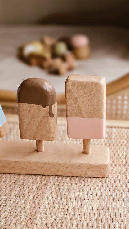 Wooden play icecream set