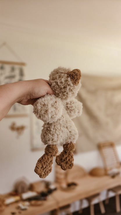 Beige Handmade Crochet fluffy Golden Goose Knotted Lovey