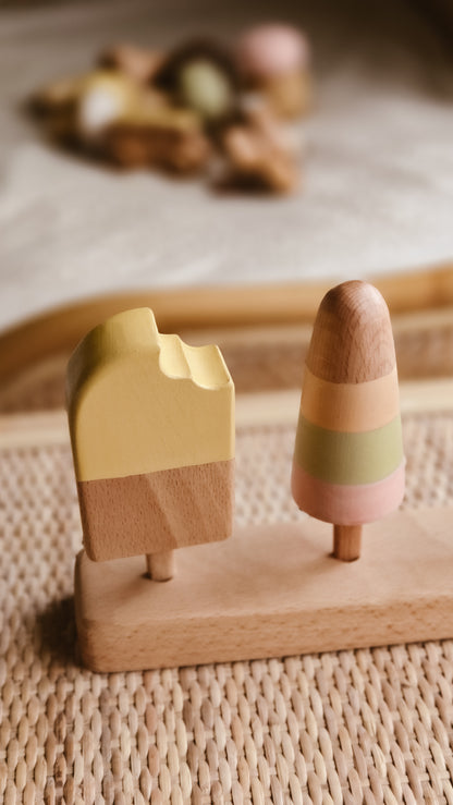 Wooden play icecream set