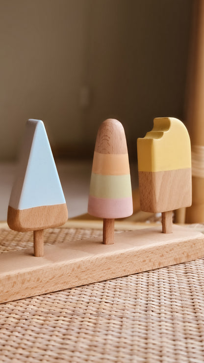 Wooden play icecream set
